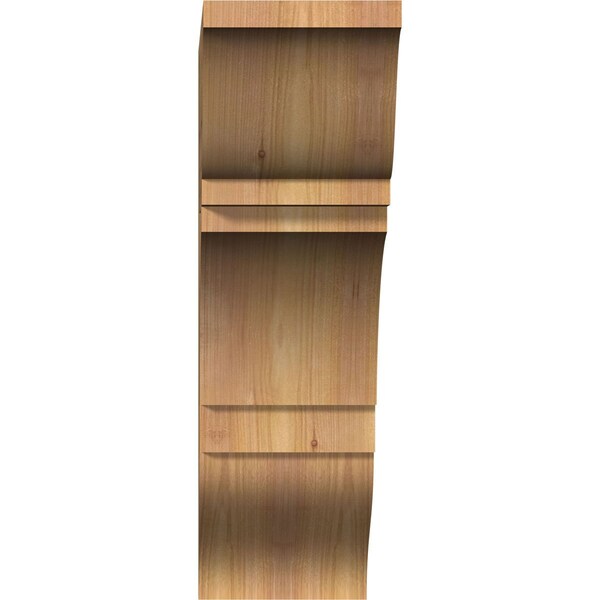 Thorton Traditional Smooth Bracket, Western Red Cedar, 5 1/2W X 18D X 18H